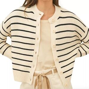 Alex Mill Navy Nico Crewneck Cardigan